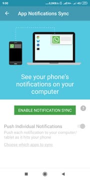 Enable Notifications Sync 