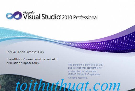 Giao diện màn hình chờ khi khởi động Microsoft Visual Studio 2010