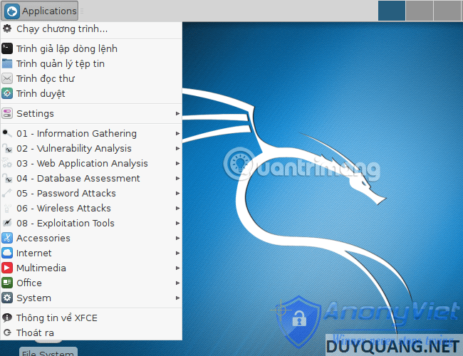 Cài đặt và sử dụng Kali Linux trên VmWare 56