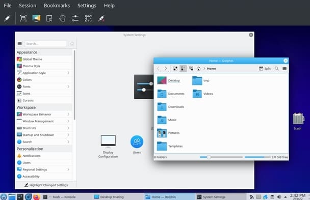 Cách chia sẻ màn hình trên Linux KDE Plasma 7