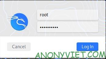 đổi user root kali linux
