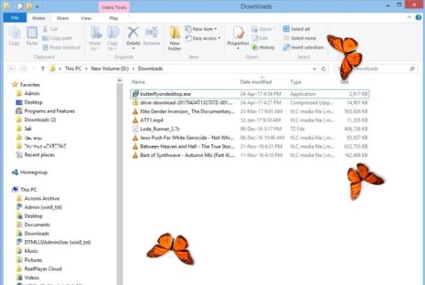 tao pet ao voi Butterfly On Desktop