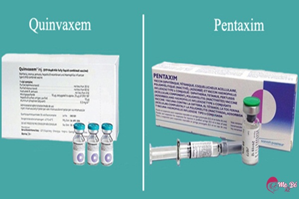 Vacxin 5 trong 1 hiện có 2 loại Quinvaxem và Pentaxim 