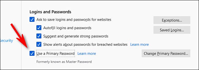 Use a Primary Password