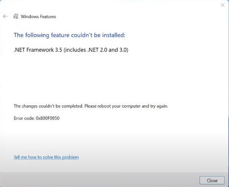 Lỗi Windows 11 đầu tiên: Không cài đặt được .Net Framework 2.0 - 3.5